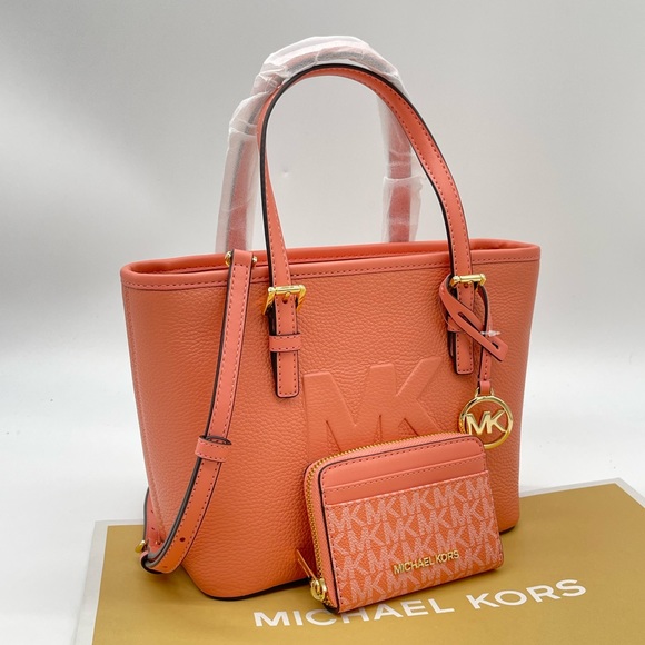 Michael Kors X Small Tote Crossbody Bag & MD ZA Card Case Wallet - Picture 2 of 11